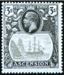 Stamp of Ascension 1924-33 Wmk Script CA mint selection of VARIETIES 