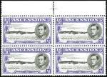 Stamp of Ascension 1938-53 Wmk Multiple Script CA 1d black and yellow