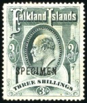 Stamp of Falkland Islands 1904-12 Wmk Crown CA 1/2d to 5s complete set of ei