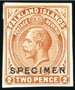 Stamp of Falkland Islands 1912-20 Wmk Multiple Crown CA 2d dull orange, impe