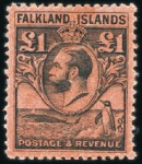 Stamp of Falkland Islands 1929-37 Whale & Penguin 1/2d to £1 complete set of