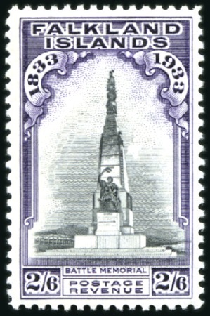 Stamp of Falkland Islands 1933 Centenary 2s6d black and violet, mint nh, fre