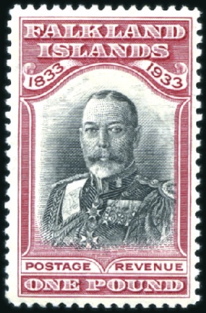 Stamp of Falkland Islands 1933 Centenary 1/2d to £1 complete set of 12 mint 