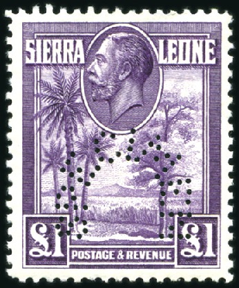 Stamp of Sierra Leone 1932 Wmk Multiple Script CA 1/d to £1 set of 13 wi