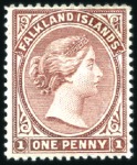 Stamp of Falkland Islands 1878-1902 Queen Victoria 1/2d to 1s, specialised a