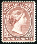 Stamp of Falkland Islands 1878-1902 Queen Victoria 1/2d to 1s, specialised a