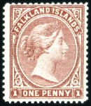 Stamp of Falkland Islands 1878-1902 Queen Victoria 1/2d to 1s, specialised a