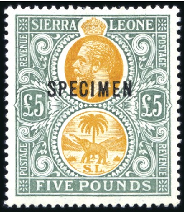 Stamp of Sierra Leone 1921-27 Wmk Multiple Crown CA 1/2d to £5 set of 19