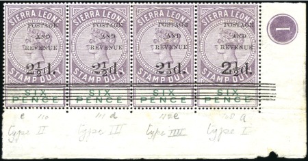 Stamp of Sierra Leone 1897 Stamp Duty Provisional 2 1/2d on 6d in lower 