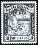 Stamp of Malta 1885-1970 Attractive and valuable mint assembly on