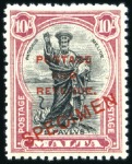 Stamp of Malta 1885-1970 Attractive and valuable mint assembly on