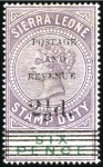 Stamp of Sierra Leone 1897 Stamp Duty Provisional mint/unused group incl