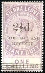 Stamp of Sierra Leone 1897 Stamp Duty Provisional mint/unused group incl