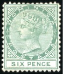Stamp of Dominica 1874-90 Attractive QV mint/unused selection incl. 
