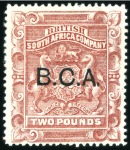 Stamp of Nyasaland » British Central Africa 1891-95 BCA £1 deep blue and £2 rose-red, unused, 