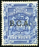 Stamp of Nyasaland » British Central Africa 1891-95 BCA £1 deep blue and £2 rose-red, unused, 
