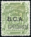 Stamp of Nyasaland » British Central Africa 1891-95 BCA 1d to £10, complete set of 17, mint or