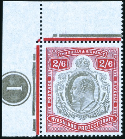 Stamp of Nyasaland » British Central Africa 1908-11 Crown CA 2s6d brownish black and deep rose