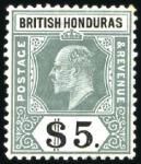 Stamp of British Honduras 1904-62, Mint selection incl. 1904-07 set of 9, 19