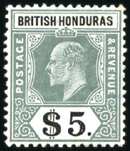 Stamp of British Honduras 1904-62, Mint selection incl. 1904-07 set of 9, 19