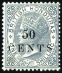 Stamp of British Honduras 1865-99, Attractive and valuable mint/unused selec