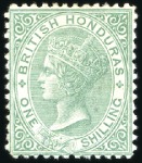 Stamp of British Honduras 1865-99, Attractive and valuable mint/unused selec
