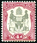Stamp of Nyasaland » British Central Africa 1897-1900 Crown CA 1d to £1 complete set of 10, mi