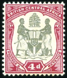 Stamp of Nyasaland » British Central Africa 1897-1900 Crown CA 1d to £1 complete set of 10, mi