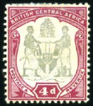 Stamp of Nyasaland » British Central Africa 1897-1900 Crown CA 1d to £1 complete set of 10, mi