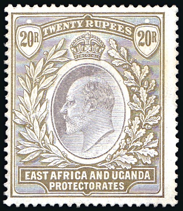 Stamp of Kenya, Uganda and Tanganyika » Kenya, Uganda and Tanganyika 19040-7 Wmk Multiple Crown CA 20r grey and stone m