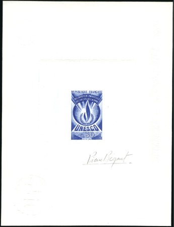Stamp of Auction catalogues 1969-71: Single die proof (epreuve)  for 30C Human