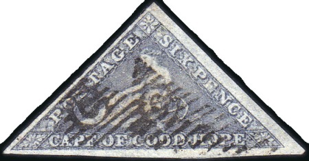 Stamp of South Africa » Cape of Good Hope 1862 6d Slate-Lilac on blued paper, good to very l