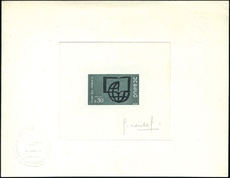 Stamp of Auction catalogues 1966: Single die proofs (epreuves)  for 30C Analph