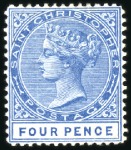 Stamp of St. Kitts-Nevis » St. Christopher 1870-88, Attractive Mint/unused selection incl. 18