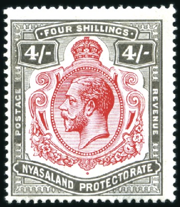 Stamp of Nyasaland » British Central Africa 1921-33 Multiple Script CA 4s carmine on black, mi