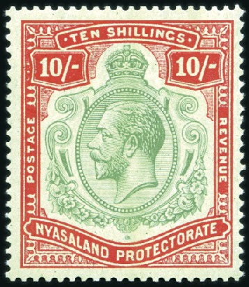Stamp of Nyasaland » British Central Africa 1921-33 Multiple Script CA 5s green and red on yel