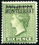 Stamp of Montserrat 1876-85, Attractive mint QV selection incl. 1876-8