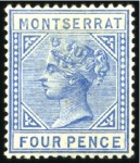 Stamp of Montserrat 1876-85, Attractive mint QV selection incl. 1876-8