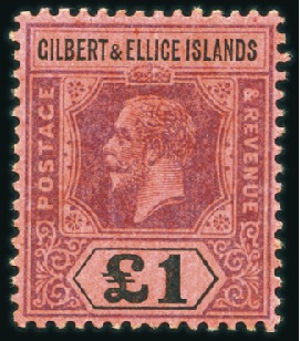 Stamp of Gilbert and Ellice Islands 1911-62, Mint selection incl. 1911 Fiji ovpt set o