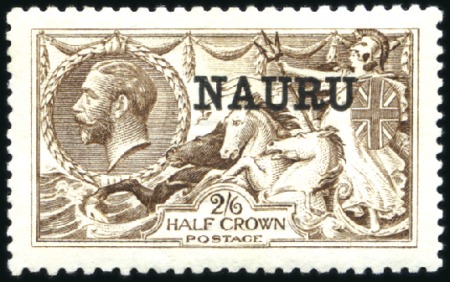 Stamp of Nauru 1916-23 De La Rue 2s6d sepia brown, mint, part ori