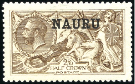 Stamp of Nauru 1916-23 De La Rue 2s6d pale sepia brown, mint, par