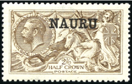 Stamp of Nauru 1916-23 De La Rue 2s6d pale sepia brown, mint, par