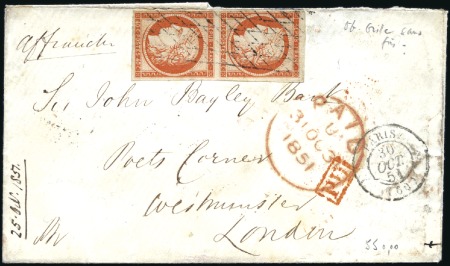 Stamp of France » Collections 1849-72, Collection de lettres avec affts, destina