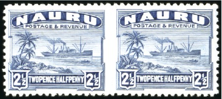 Stamp of Nauru 1924-48 2 1/2d Dull blue on shiny paper, mint, hor