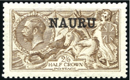 Stamp of Nauru 1916-23 De La Rue 2s6d pale sepia brown, mint, par