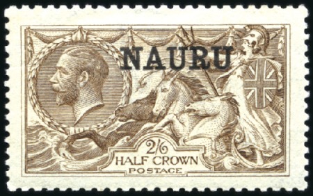 Stamp of Nauru 1916-23 De La Rue 2s6d pale sepia brown, mint, par