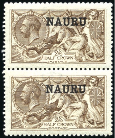 Stamp of Nauru 1916-23 De La Rue 2s6d sepia brown, mint og (sligh