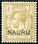 Stamp of Nauru 1916-23 1/2d to 1s, complete set mint, each showin