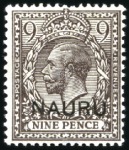Stamp of Nauru 1916-23 1/2d to 1s, complete set mint, each showin