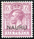 Stamp of Nauru 1916-23 1/2d to 1s, complete set mint, each showin